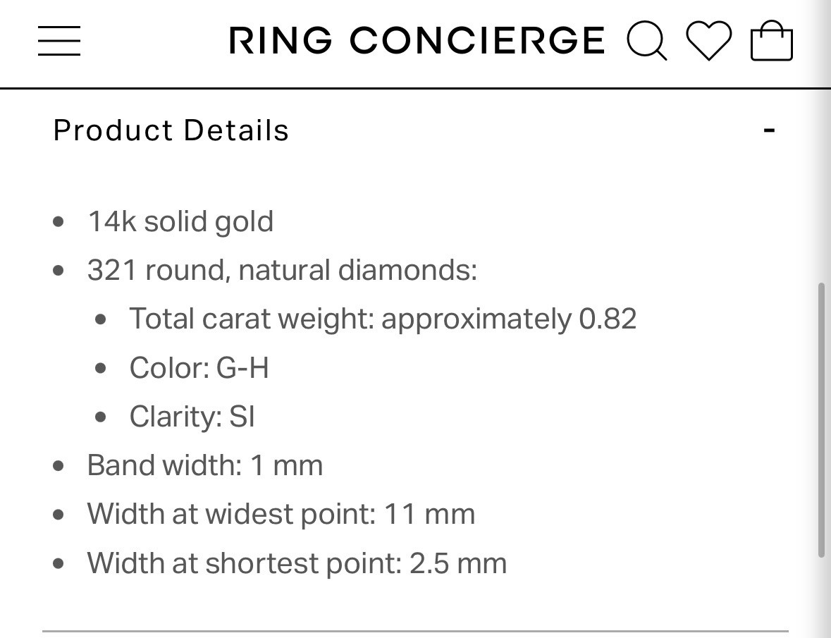 Ring Concierge Pavé Jumbo Diamond Cloud Ring 14K YG Diamond Sz 5