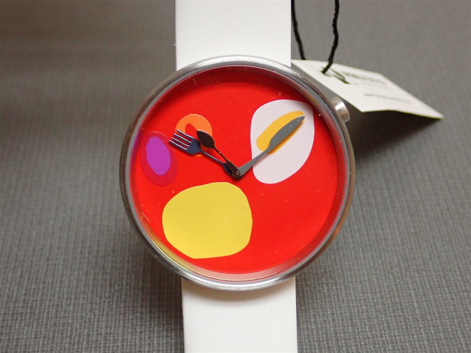NEW Projects Watches PJT-7590 Breakfast 40mm White Silicone Band Watch