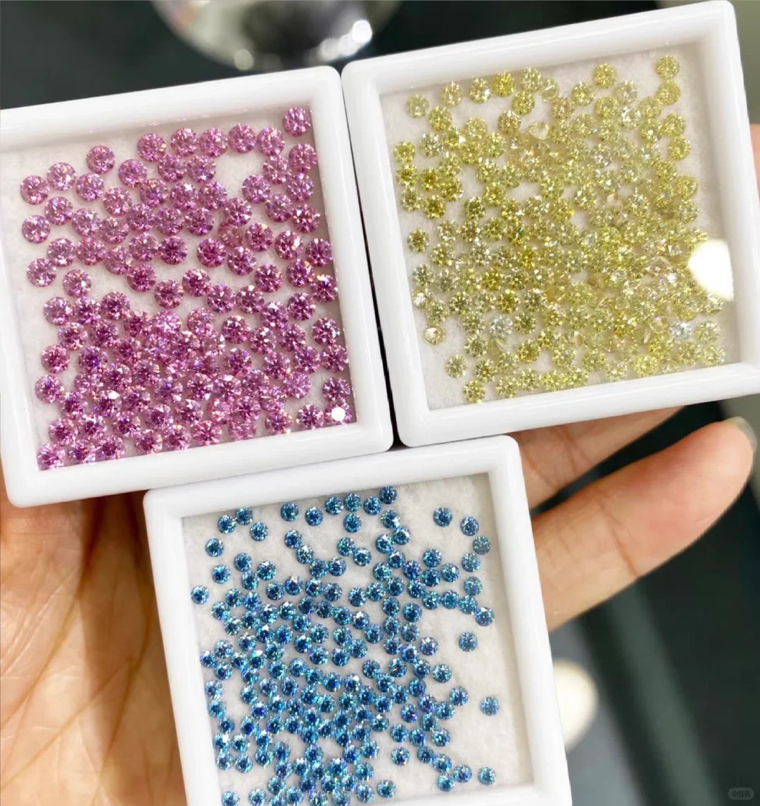 Wholesale Round Cut 1-10pcs VVS1 Colorful 0.5-3ct Moissanite GRA for Jewelry DIY