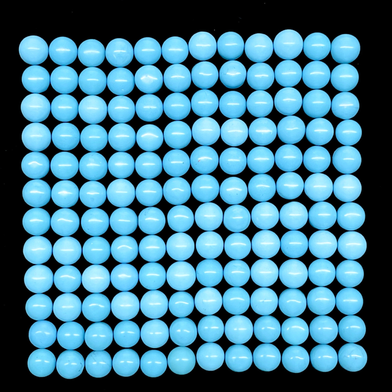 150 Pcs Natural Constituted Turquoise 6mm Round Cab Loose Gemstones Lot 105 Cts