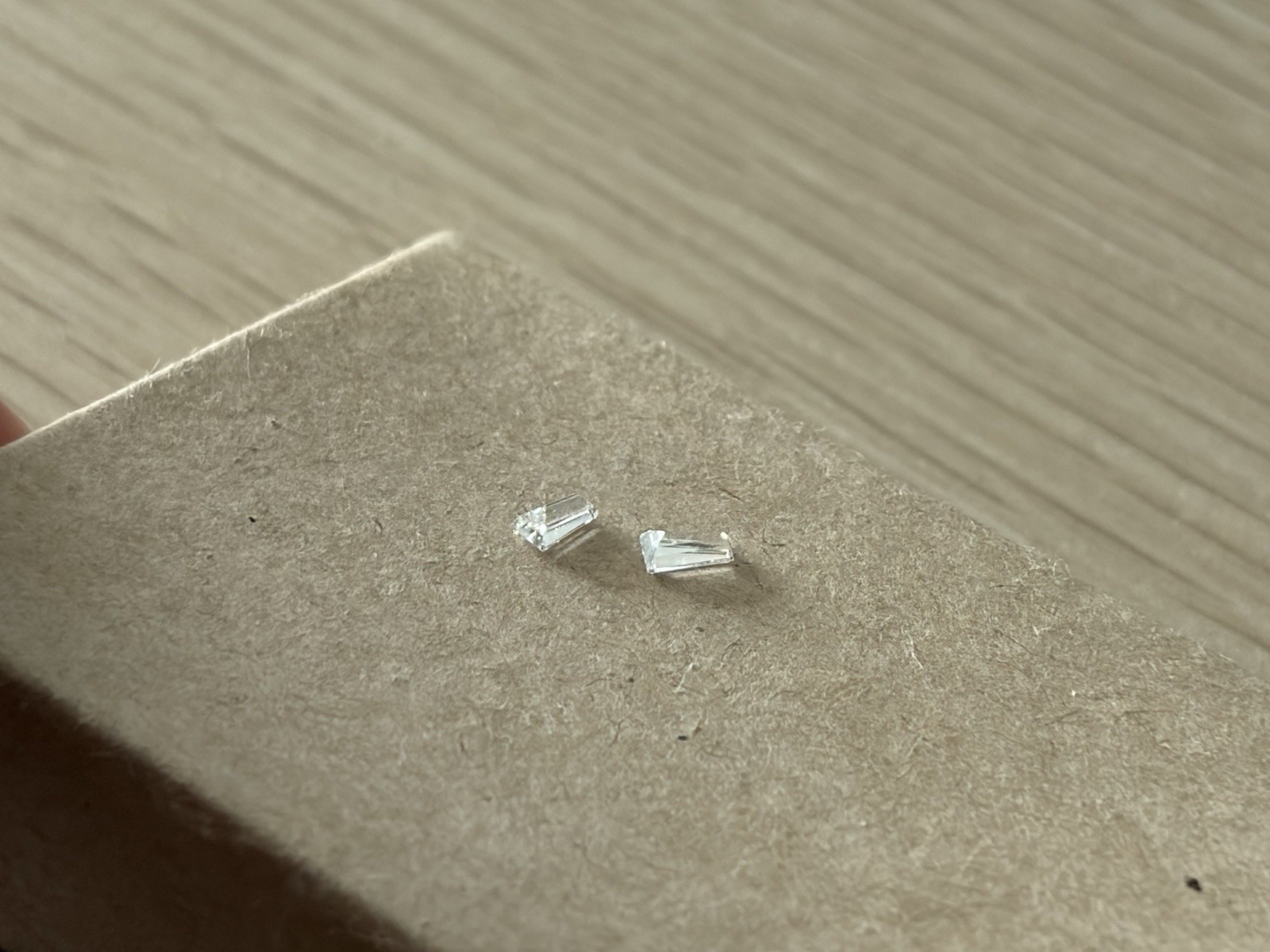 .50-.55tcw 4mm x 2.3mm Tapered Baguette Match Pair Natural Diamonds Loose VS