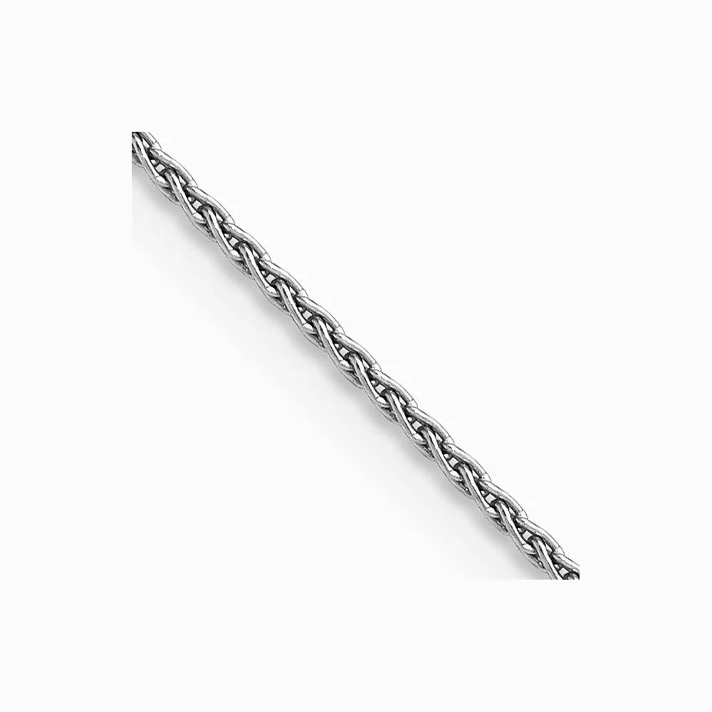 14K White Gold 1.5mm Parisian Wheat Chain Necklace 14″-30″