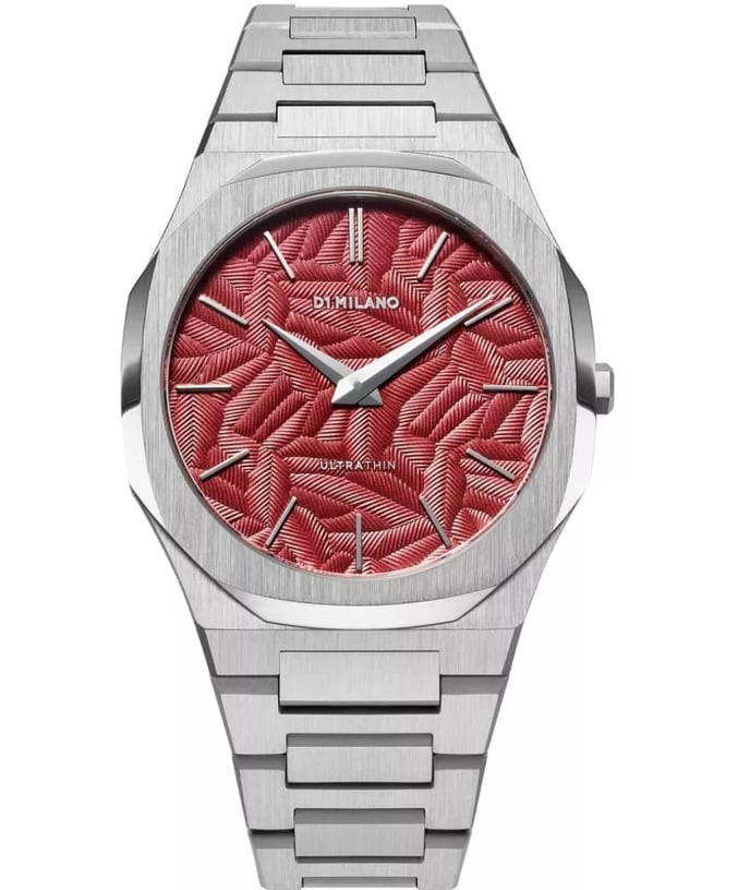 D1 MILANO ULTRA THIN UNISEX WATCH STAINLESS STEEL BARN RED UTBJ33 RRP £335 AD