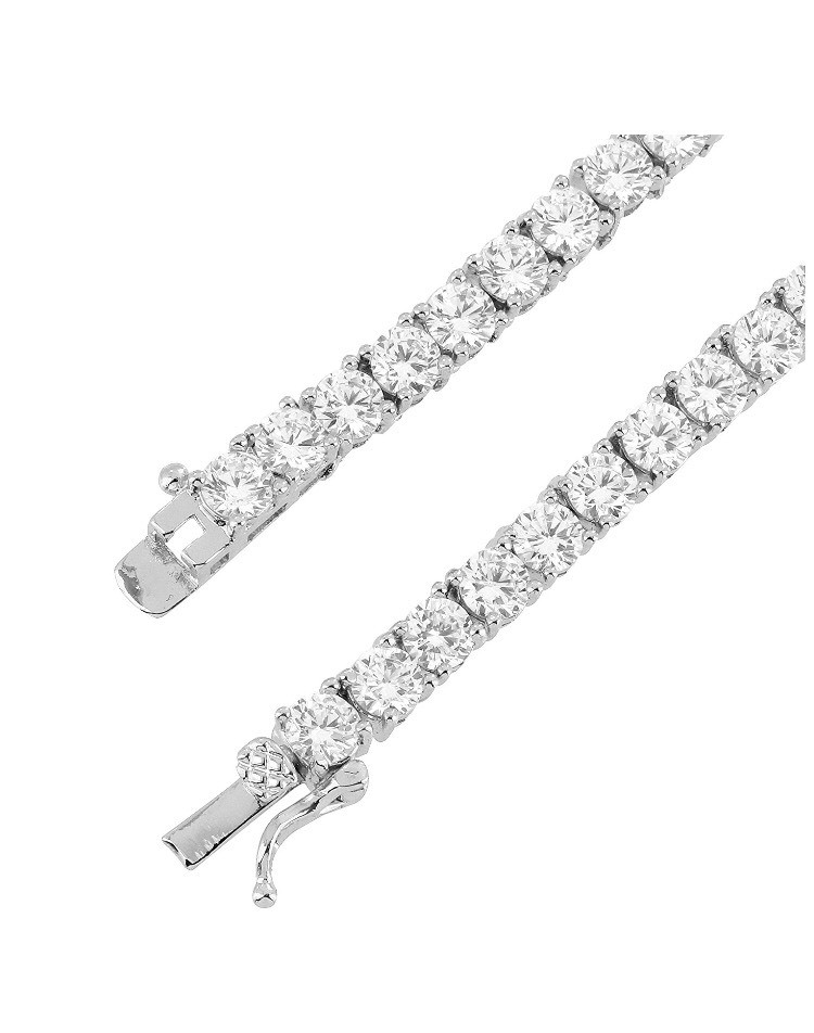 Unisex 1 Row 925 Sterling Silver 3mm 4mm 5mm Tennis Chain Necklace ANTI TARNISH