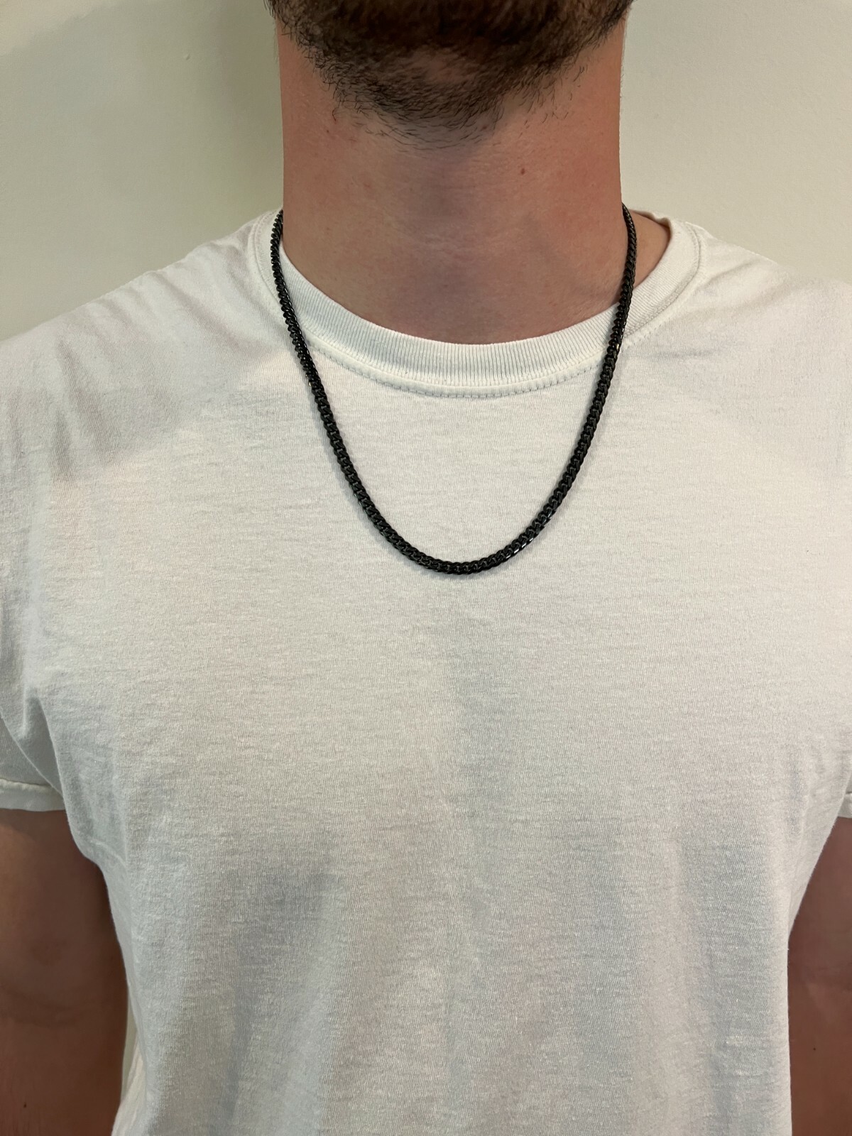 5mm Miami Cuban Link Necklace Black Oxidized Rhodium Real 925 Sterling Silver
