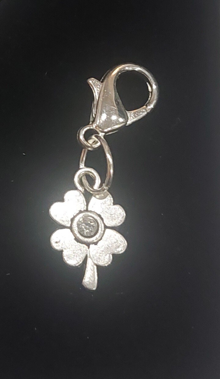 Sterling Silver 22 Inch Chain with Celtic Cross Pendant and Shamrock Purse Clip