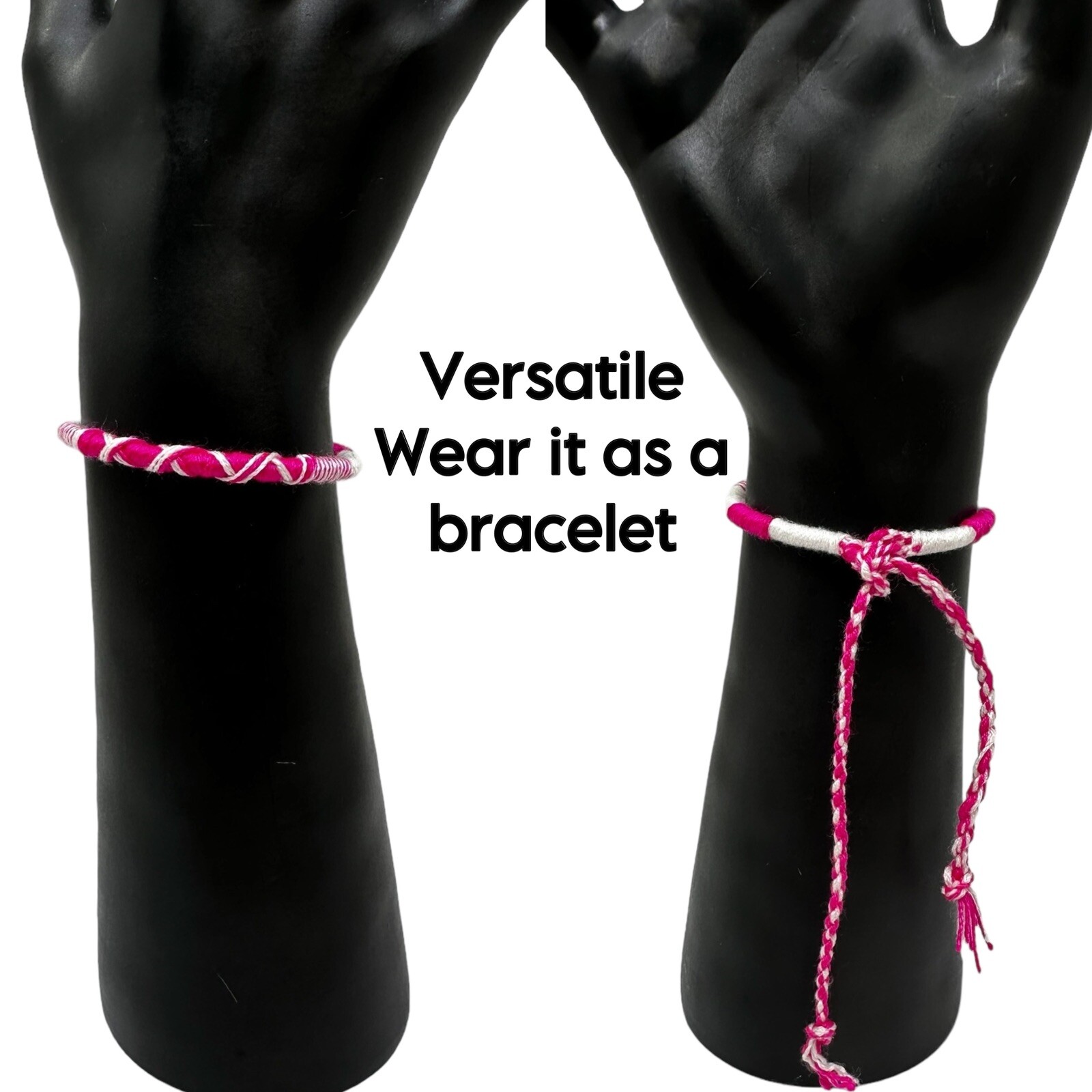 Handmade Adjustable Braided Bracelet – Black White & Multicolor Unisex Gift