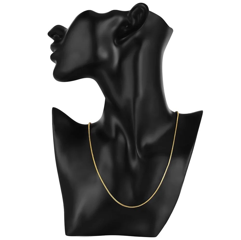 925 Sterling Silver Snake Chain Necklace 18K Gold Color 16-30 Inch Unisex – USA