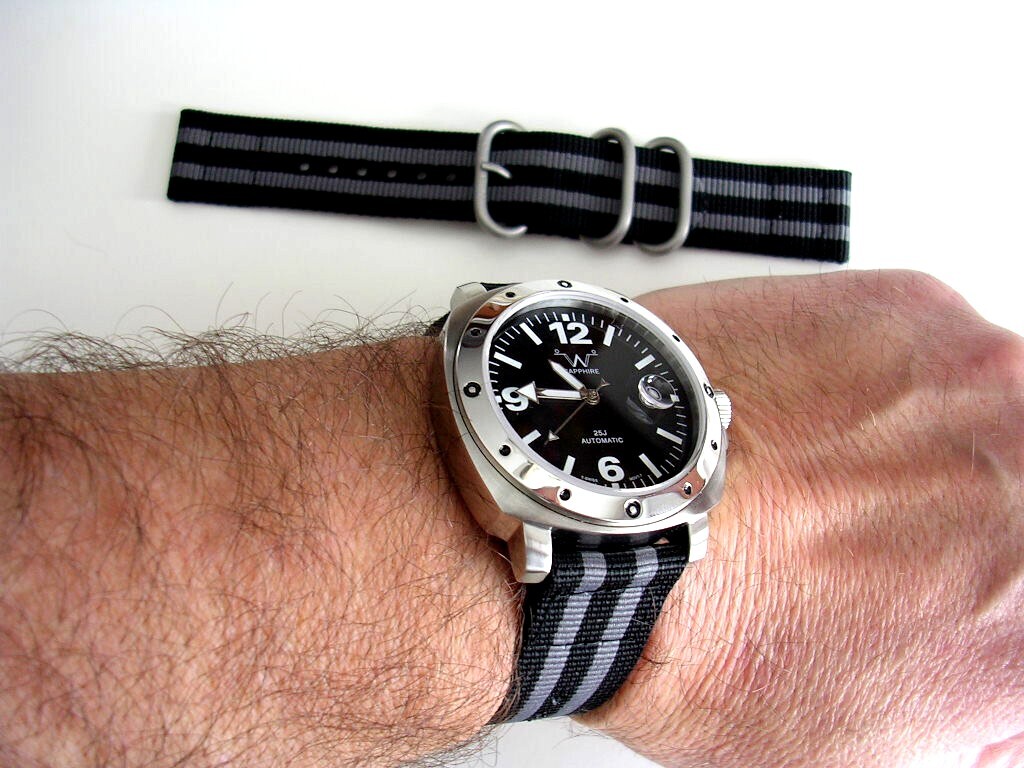 NATO G10 2pc UTC Ballistic nylon RAF strap Military watchband stitched IW SUISSE