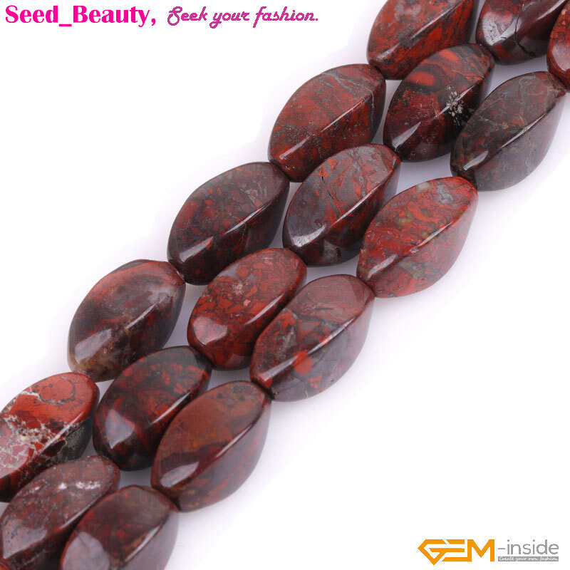 Natural Gemstone Stone Twist Beads Jewelry Making 15″ Loose 8x16mm Bead 24-25Pcs