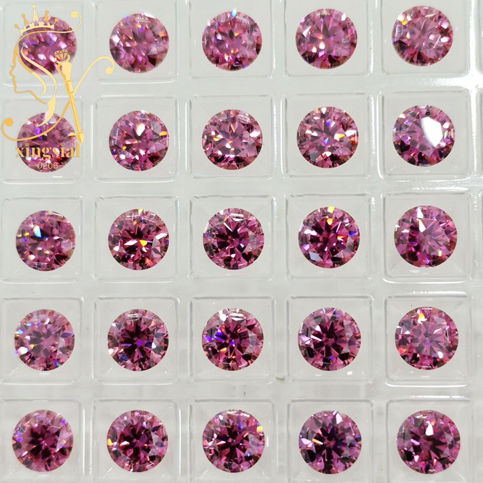 0.1CT~5.0CT Pink Color Moissanite Loose Stone Fancy Cut GRA Certificate Gemstone