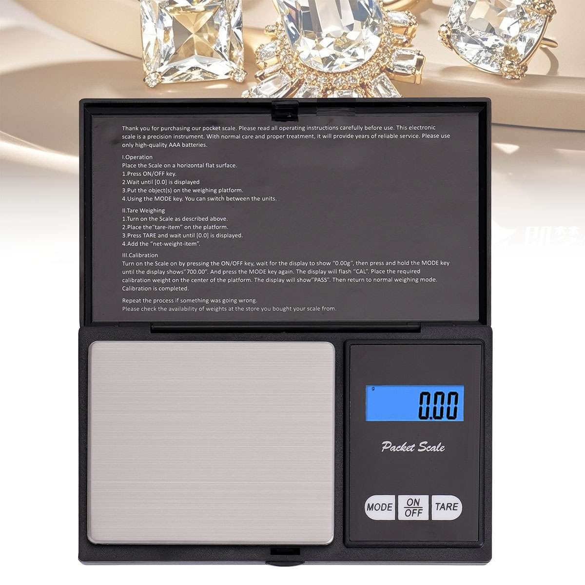 Pocket 1000g x 0.1g Digital Jewelry Gold Coin Gram Balance Weight Precise Scale