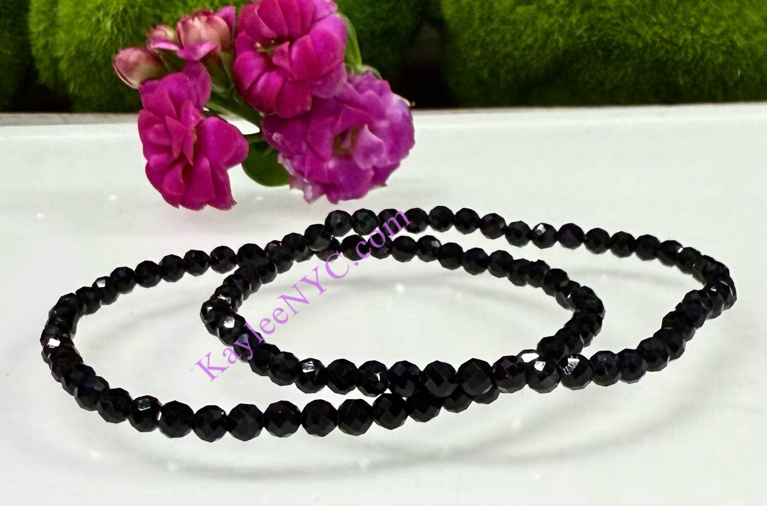 Wholesale 6 Pcs Natural Pink Opal 4mm Faceted 7.5” Stretch Bracelet