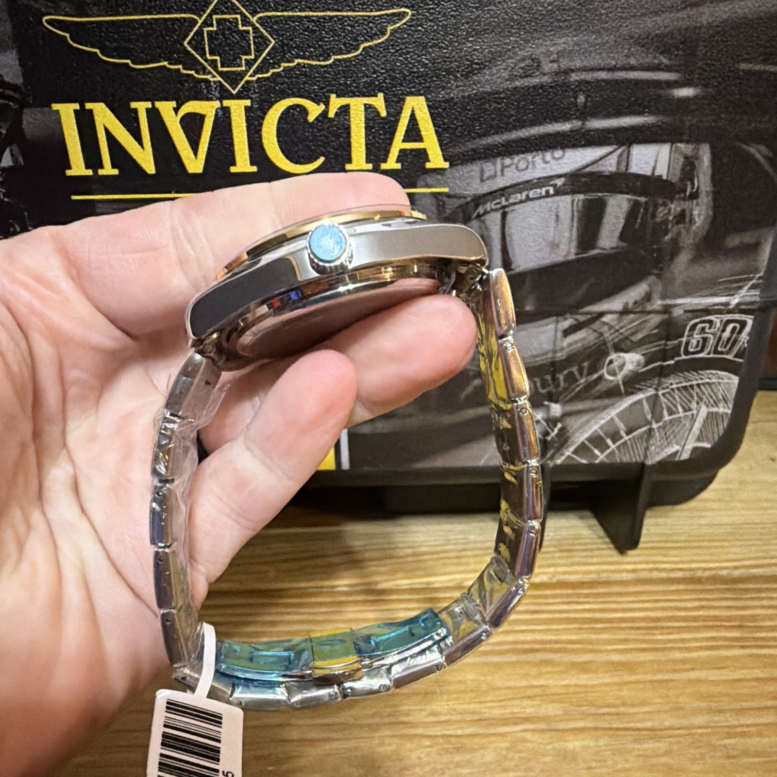 Invicta Men’s Celestial Hollis, gray dial, Two-Tone Stainless Steel Bracelet
