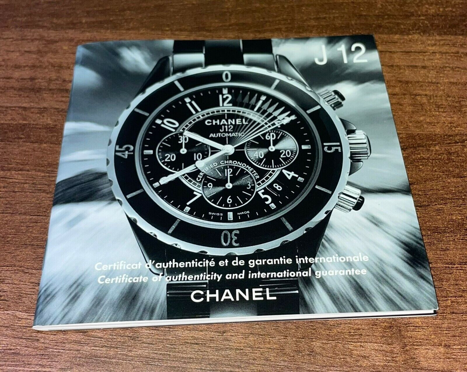 EXTREMELY RARE CHANEL J12 INSTRUCTIONS & GUARANTEE SET GENUINE AUTHENTIC MH304