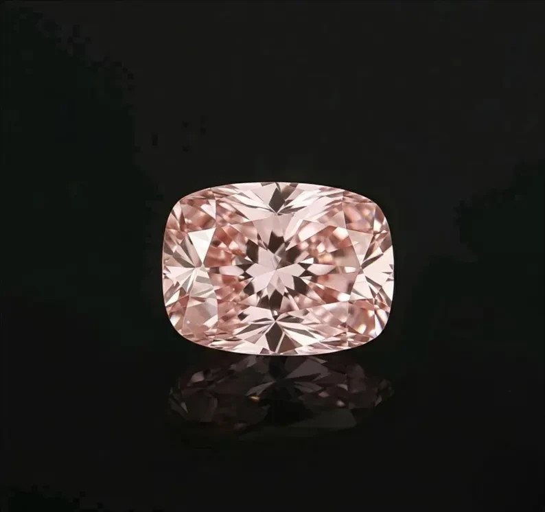5 CT Fancy Pink Color Cushion Cut VVS1 Lab Grown Moissanite Diamond Gemstone9x12