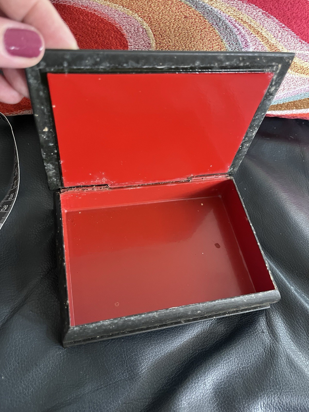 VTG Prague Czech Republic Lacquer Trinket Jewelry Box Charles Bridge Souvenir