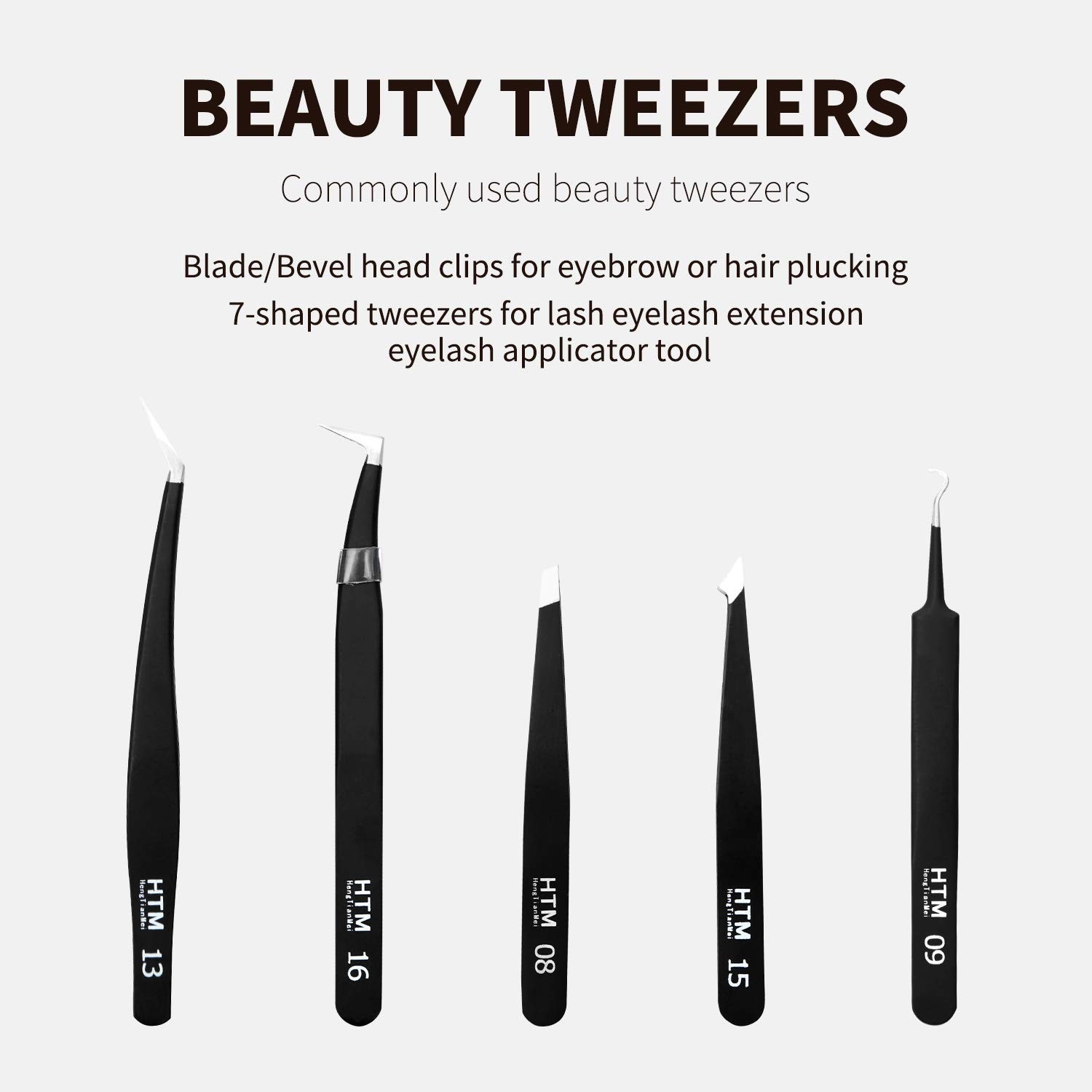 16 Pcs Precision Tweezers Set – Anti-Static Stainless Steel for Craft, Jewelry,