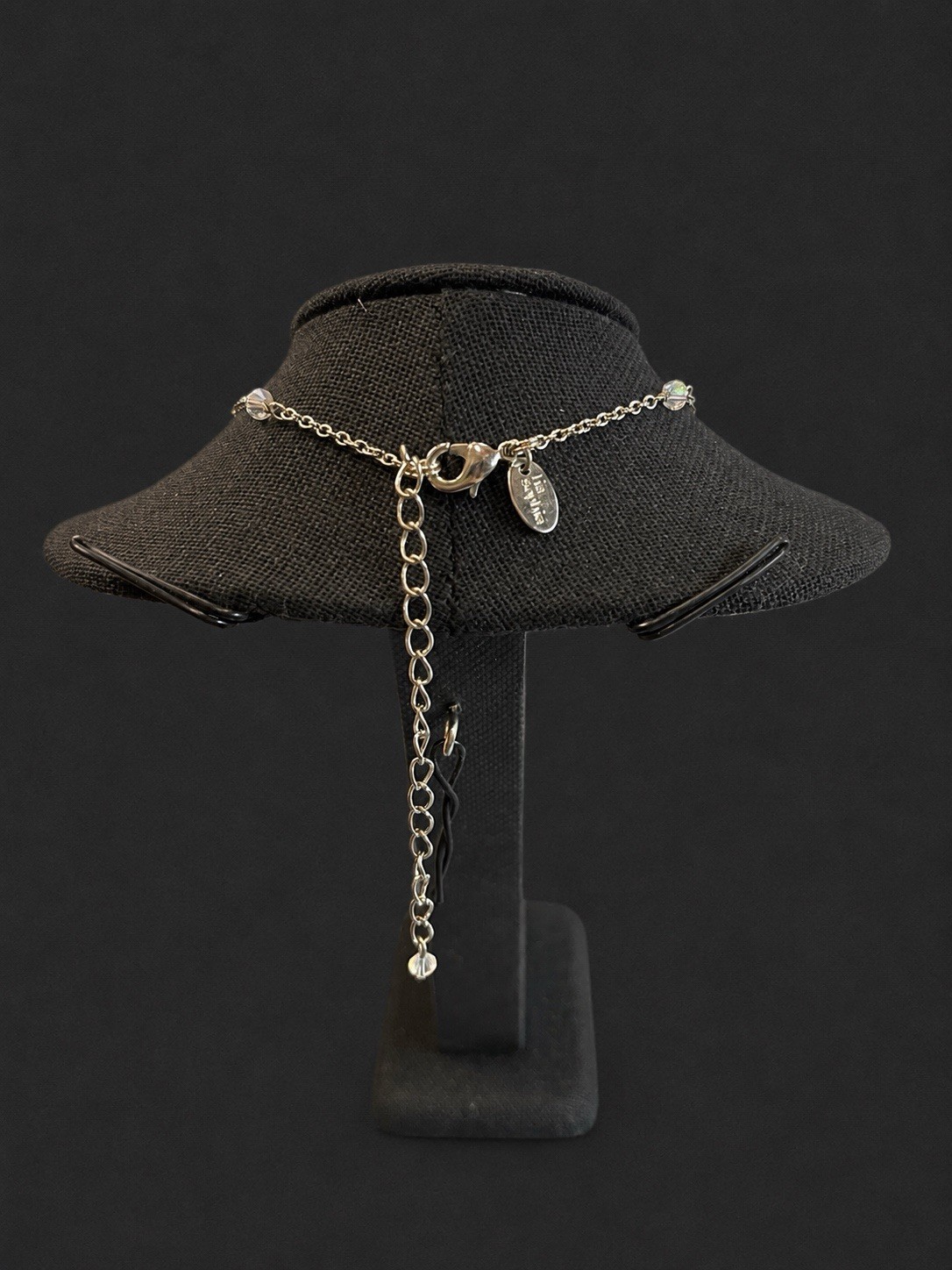 Lia Sophia Signed Silver Tone Necklace