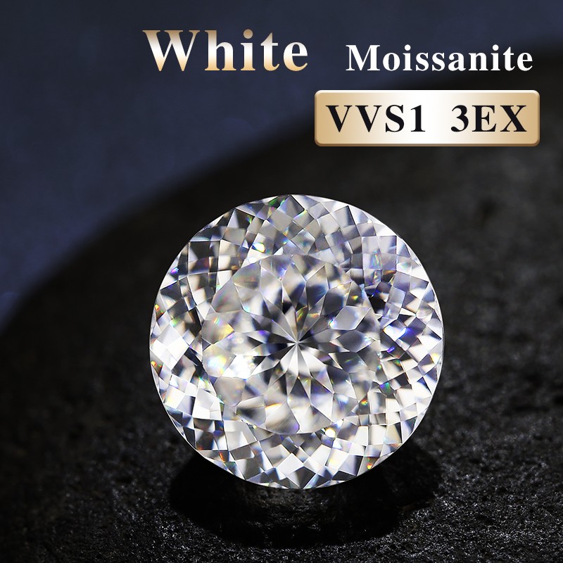 Round Portuguese Cut D Color 0.5-5ct GRA VVS1 Moissanite Loose for Jewelry DIY