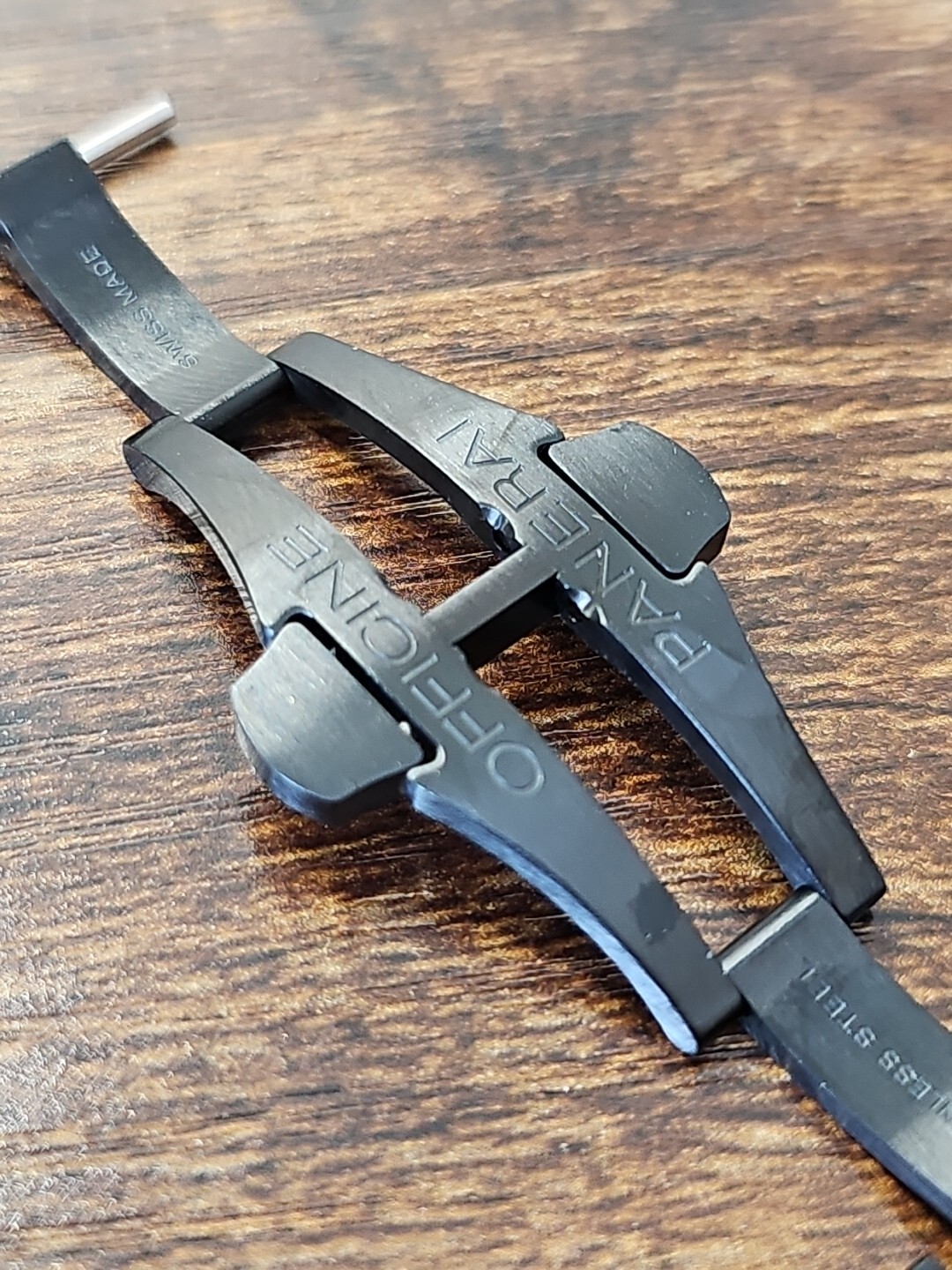 PANERAI WATCH OEM 22MM PVD BLACK FOLDING DEPLOYANT / DEPLOYMENT BUCKLE PAV00724