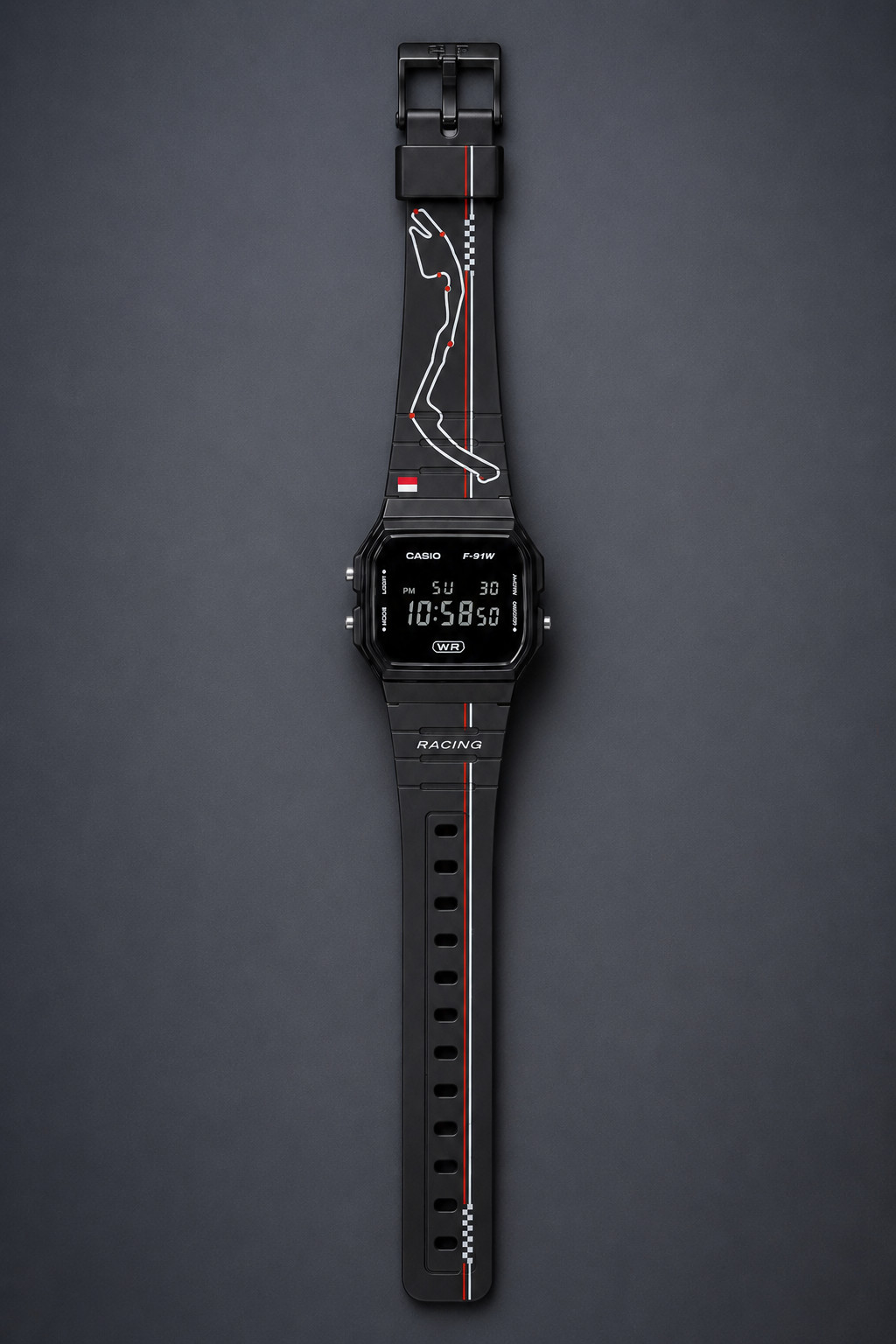 Monaco F1 Grand Prix – Modified Casio F-91W – Custom with Racing-Inspired Strap