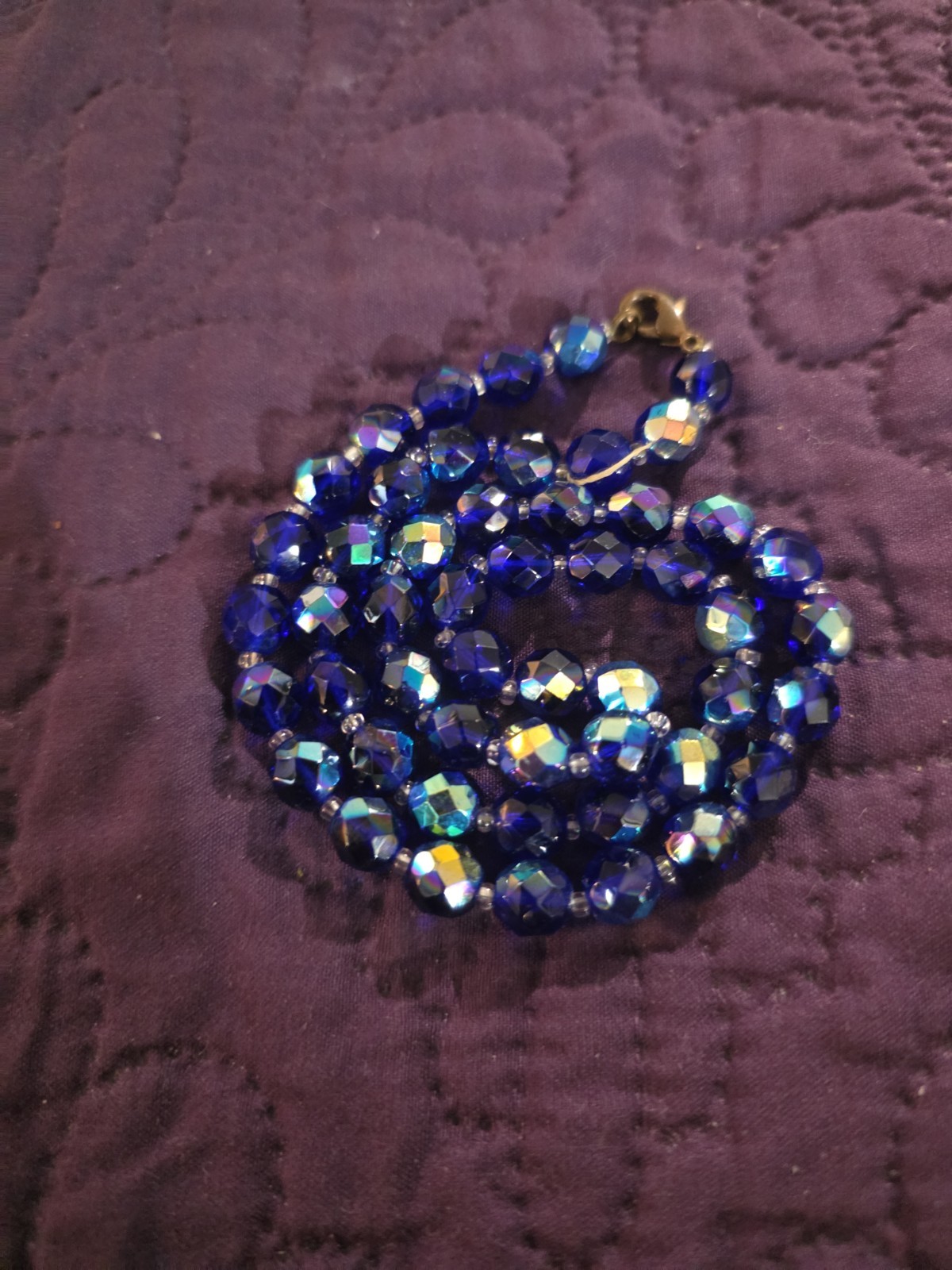 Bohemian Crystal Bead Necklace From The Czech Republic.