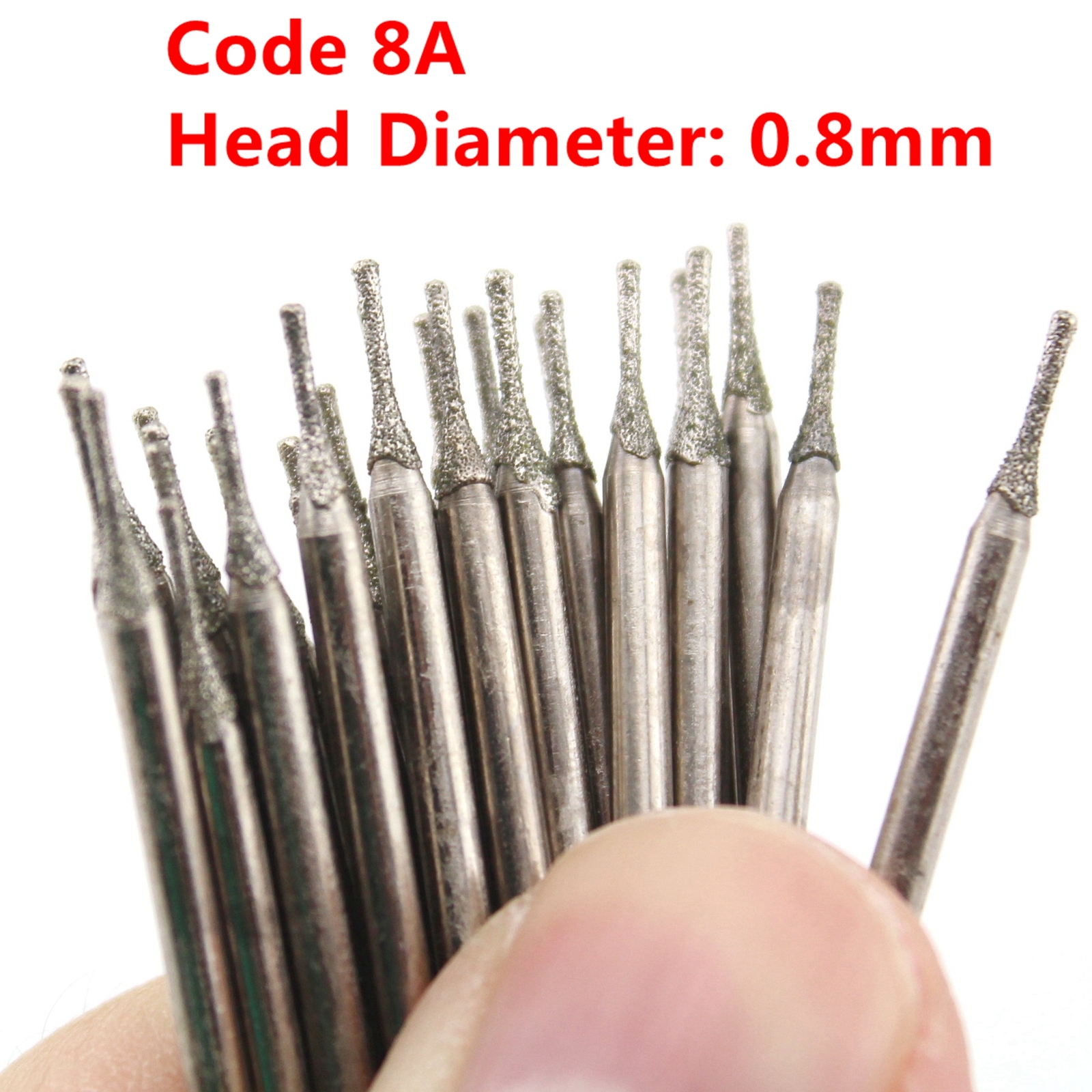 60Pcs 0.4-1.5mm Diamond Drill Bits Set Drilling Jewelry Lapidary Tools For Stone