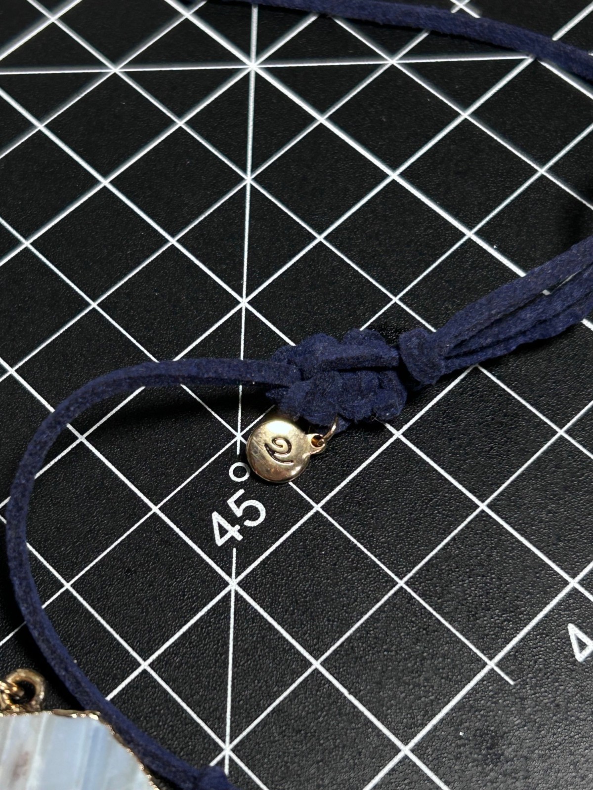VERSONA Jewelry Royal Blue Statement Necklace Blue Lace Agate Deep Blue Stone
