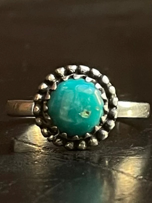 Kingman Turquoise Ring | Sterling Silver | Size 9 G364