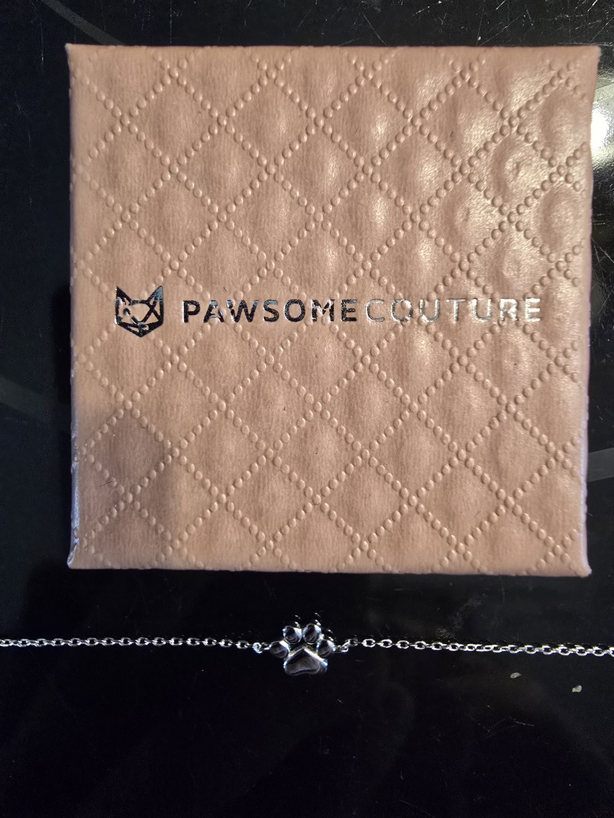 PAWSOME COUTURE PAWPRINT ADJUSTABLE 7 INCH bracelet women silver