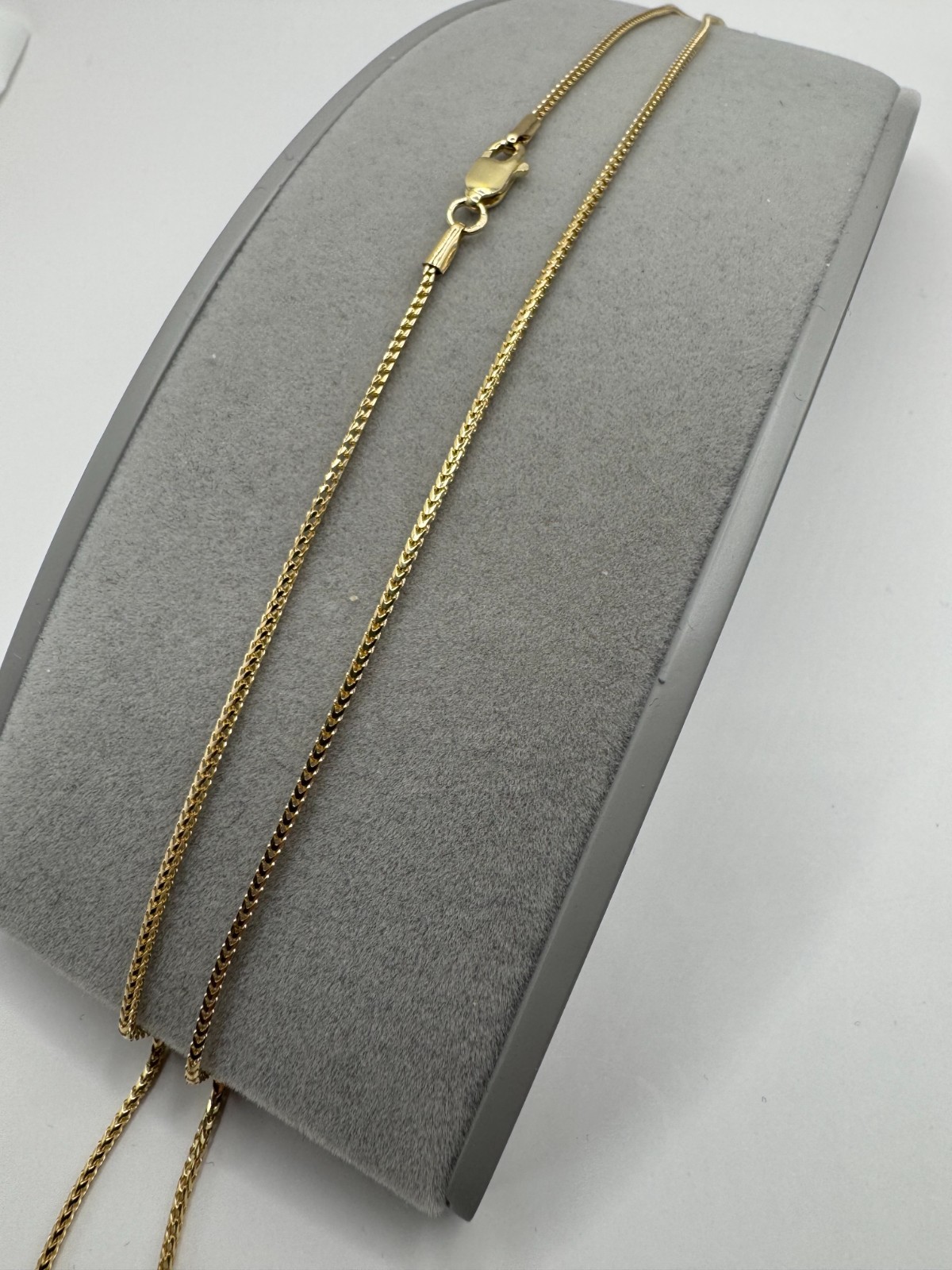 9ct Yellow Gold 1.2mm Solid Link Franco Necklace Length 20 Inch / 50cm (AGFR40)