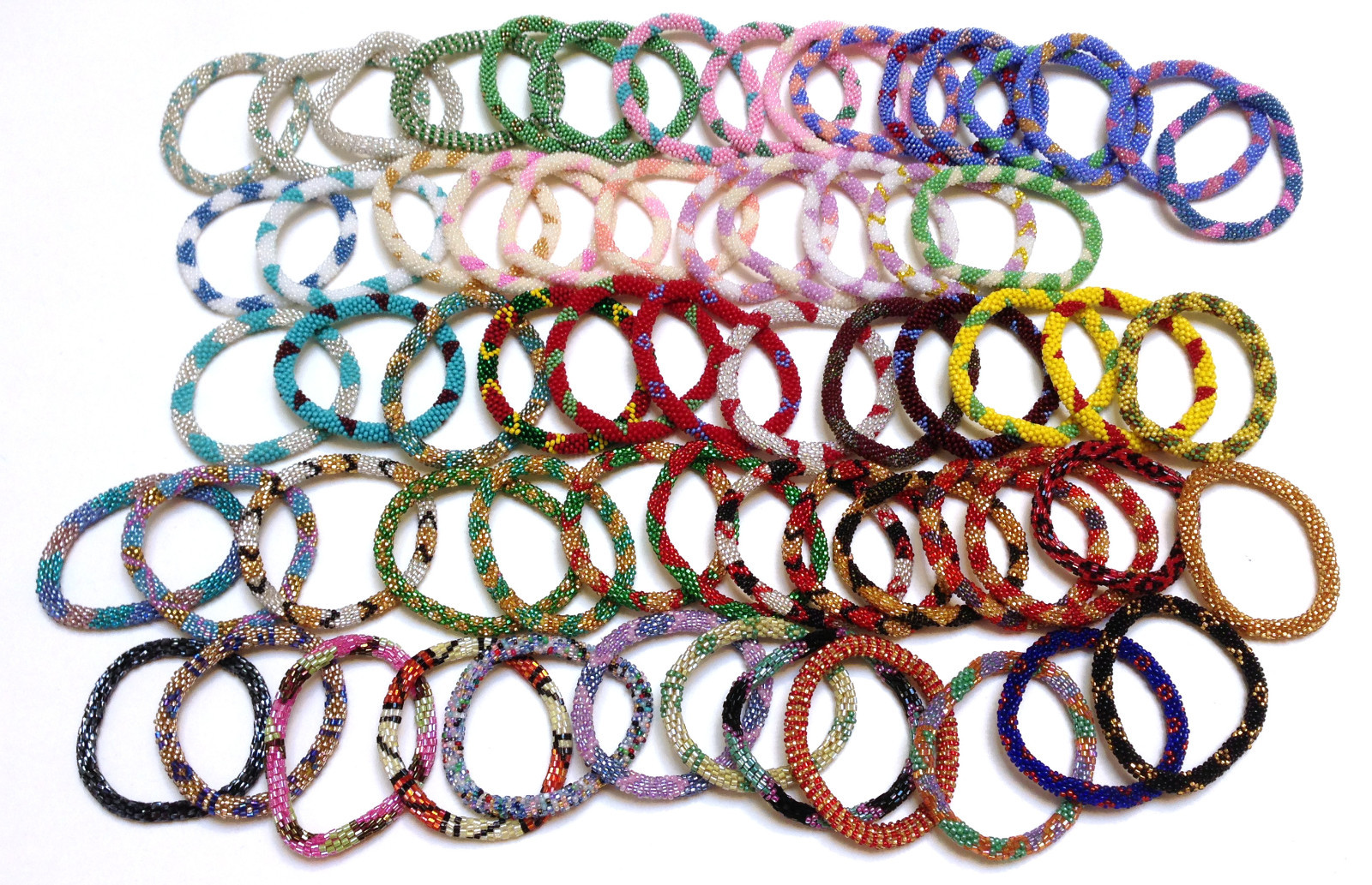 WHOLESALE NEPAL Glass Beaded Crochet Bracelets – (Fair Trade) Jewelry