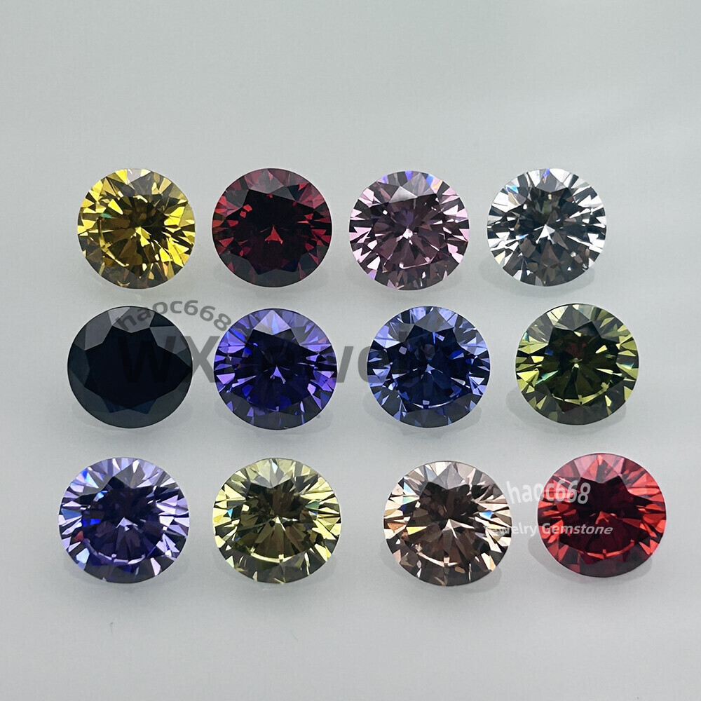 1000pcs 0.8~3.5mm Round Loose CZ Stone High Quality Cubic Zirconia Various Color