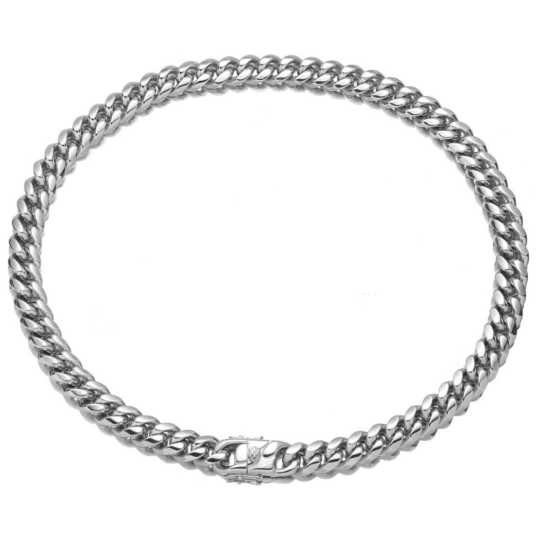 6-18mm Heavy Mens Miami Cuban Link Chain Silver Stainless Steel Necklace Gift