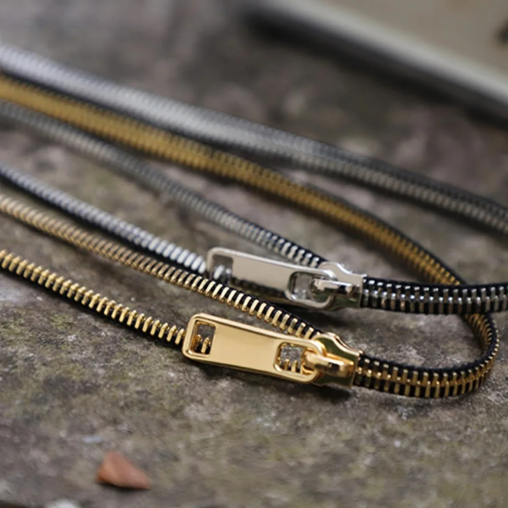 Jewelry Choker Zipper Necklace Hip-hop Punk Pull-able Zipper Sweater Chain Trend