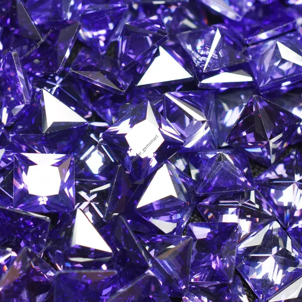 Natural Purple Sapphire 12 Pcs 5×5 mm Square Cut CERTIFEID Loose Gemstone Lot