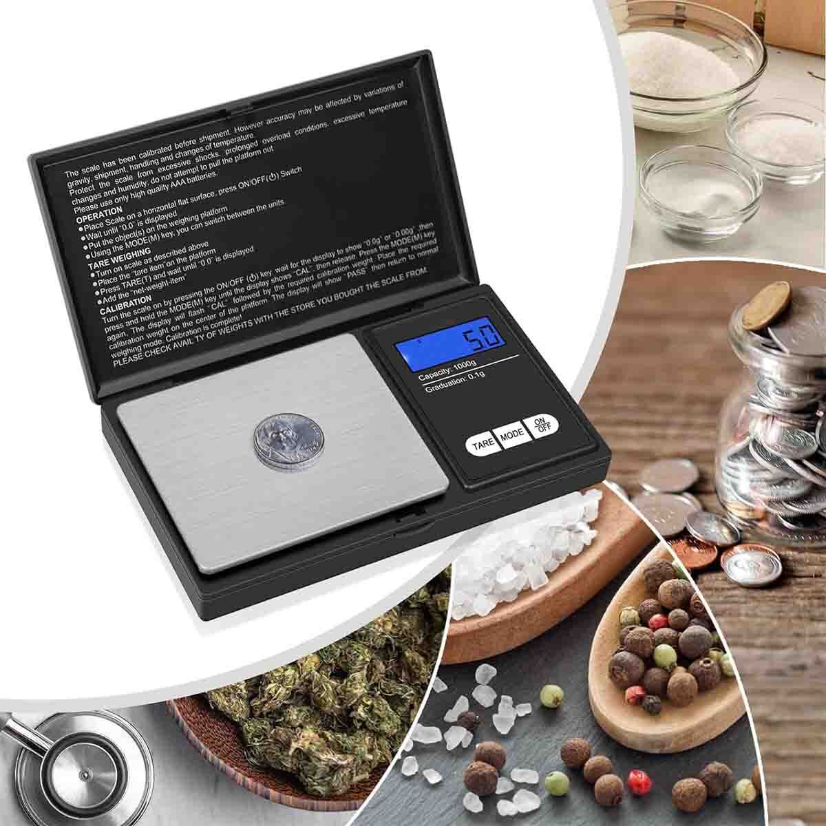 Electronic 1000g/0.1g Gold Weigh Diamond Gram Jewelry Troy Ounce Oz Scale