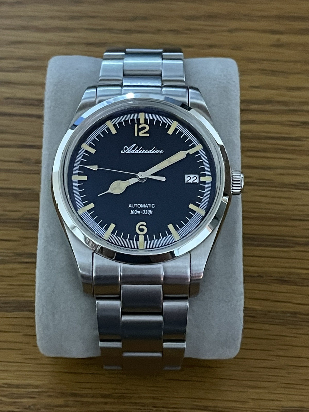 Addiesdive 39mm Automatic Watch Diver’s 100M NH35 (AD2038) Pre-Owned USA SELLER