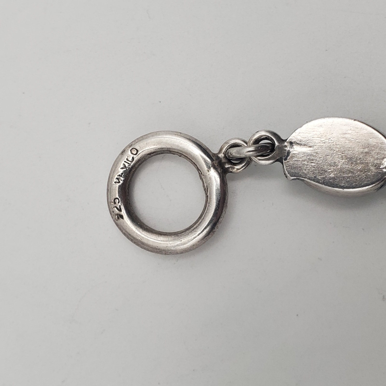 Sterling Silver 925 Oxidized Spiral Link Bracelet 7 in. 30g
