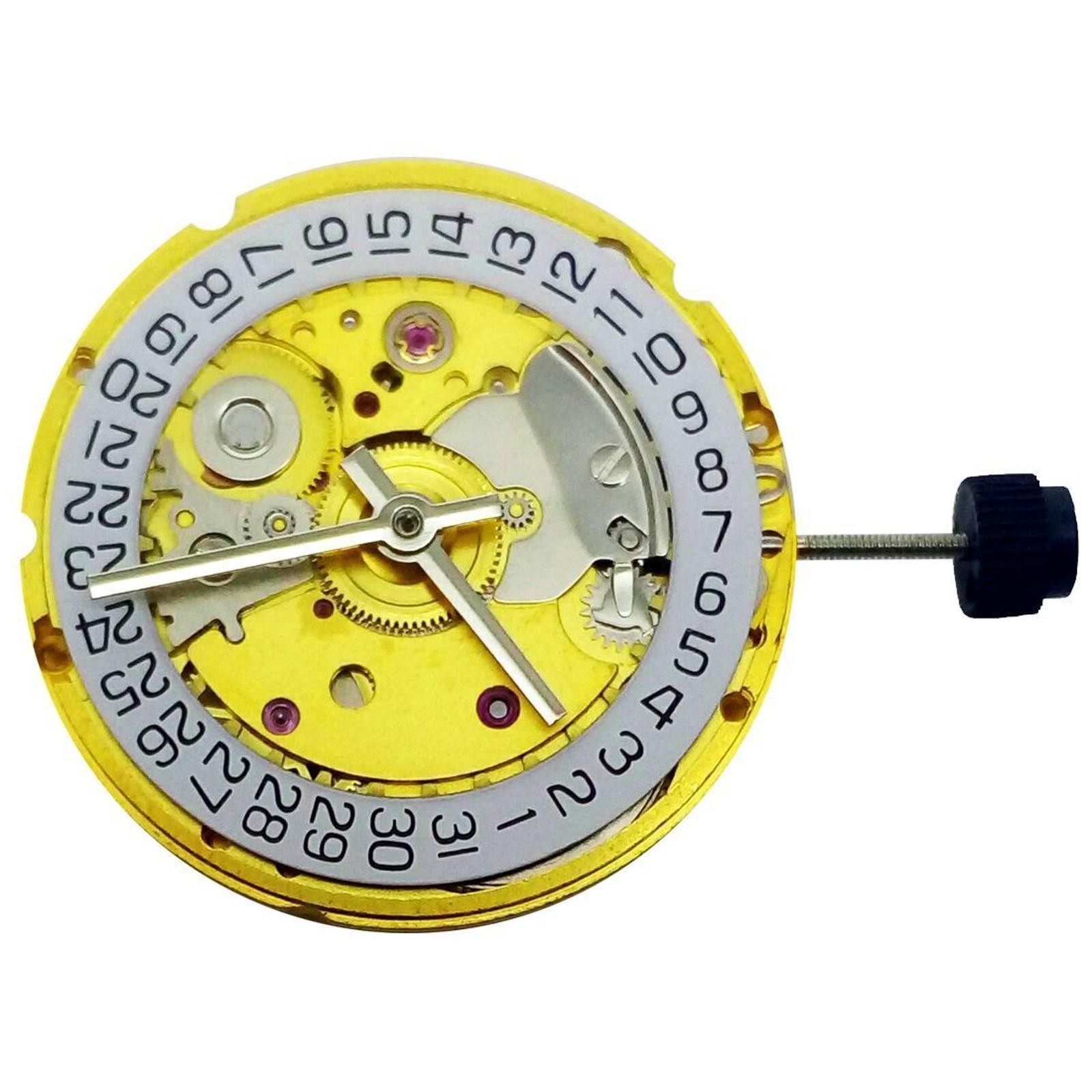 White/Gold Retro Clone 25 Jewels Automatic Watch Movement For ETA 2824 2824-2 Hu