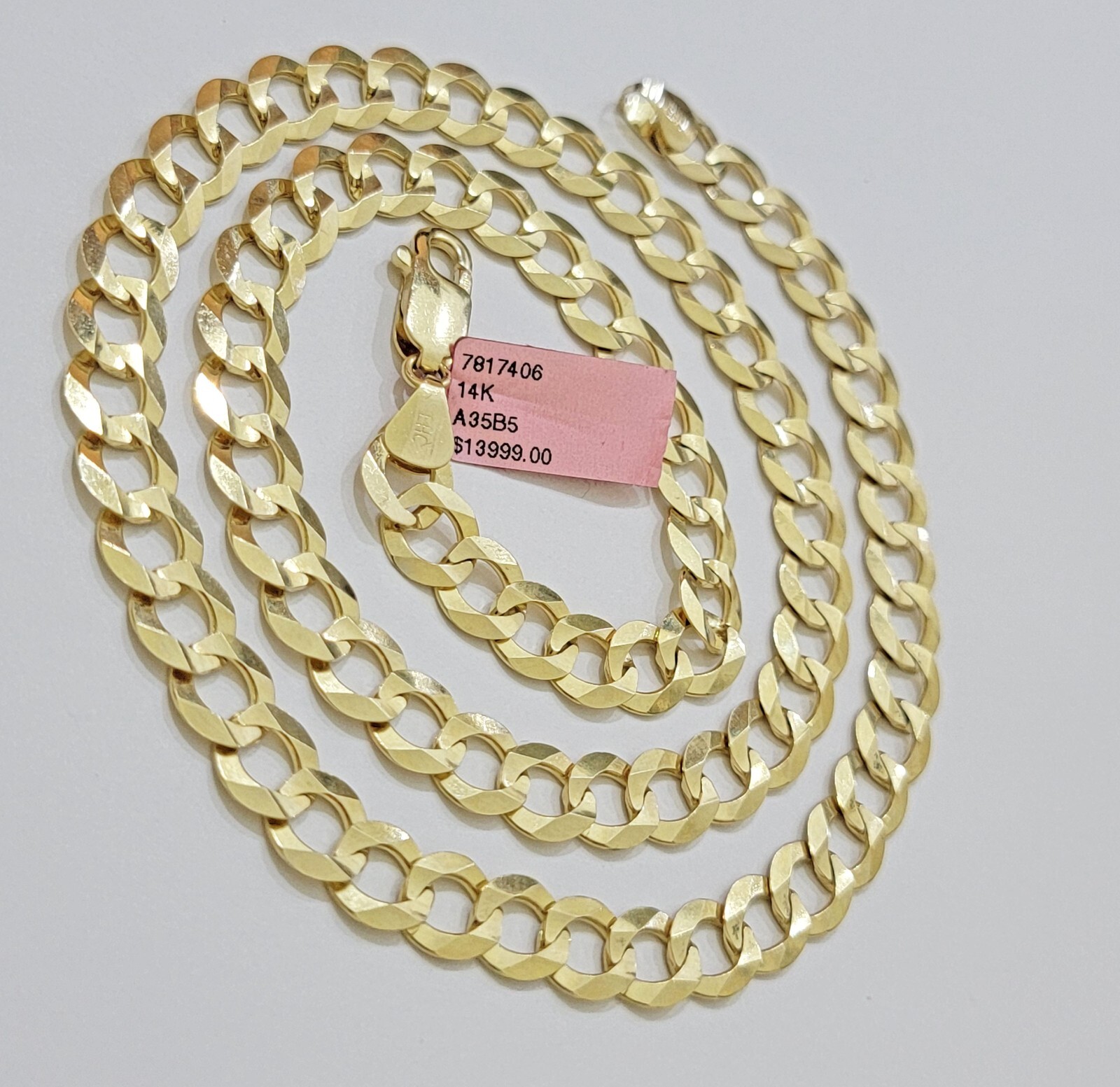 REAL 14k Gold Necklace Cuban Curb Link Chain Mens 10mm 20″ – 30 Inch SOLID 14kt