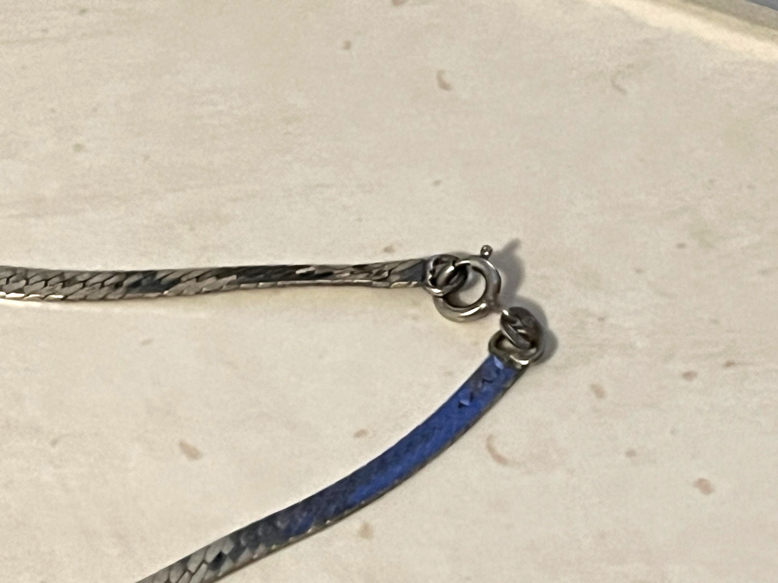 .925 Sterling Silver ~ Herringbone necklace ~ 11g ~ 18″