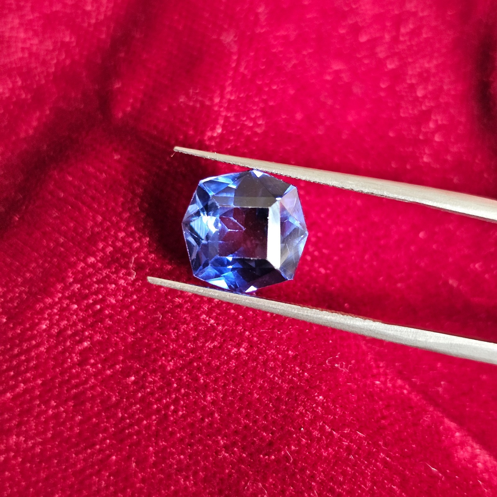 2 Pcs 6.50 Ct each Blue Sapphire Asscher Cut Lab Created Loose Gemstone 9x9mm