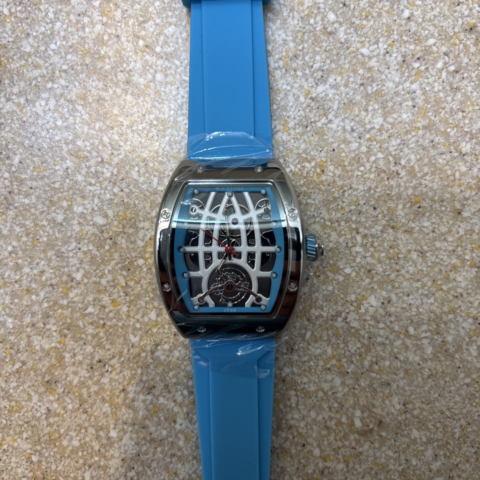 #2 IceTime 33mm Blue Dial Steel Ladies Watch 0.10ct Diamonds IT25