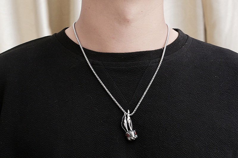 Gothic Punk Rock Wicca Witch Vintage Rabbit Necklace – Blue Eyes Gift