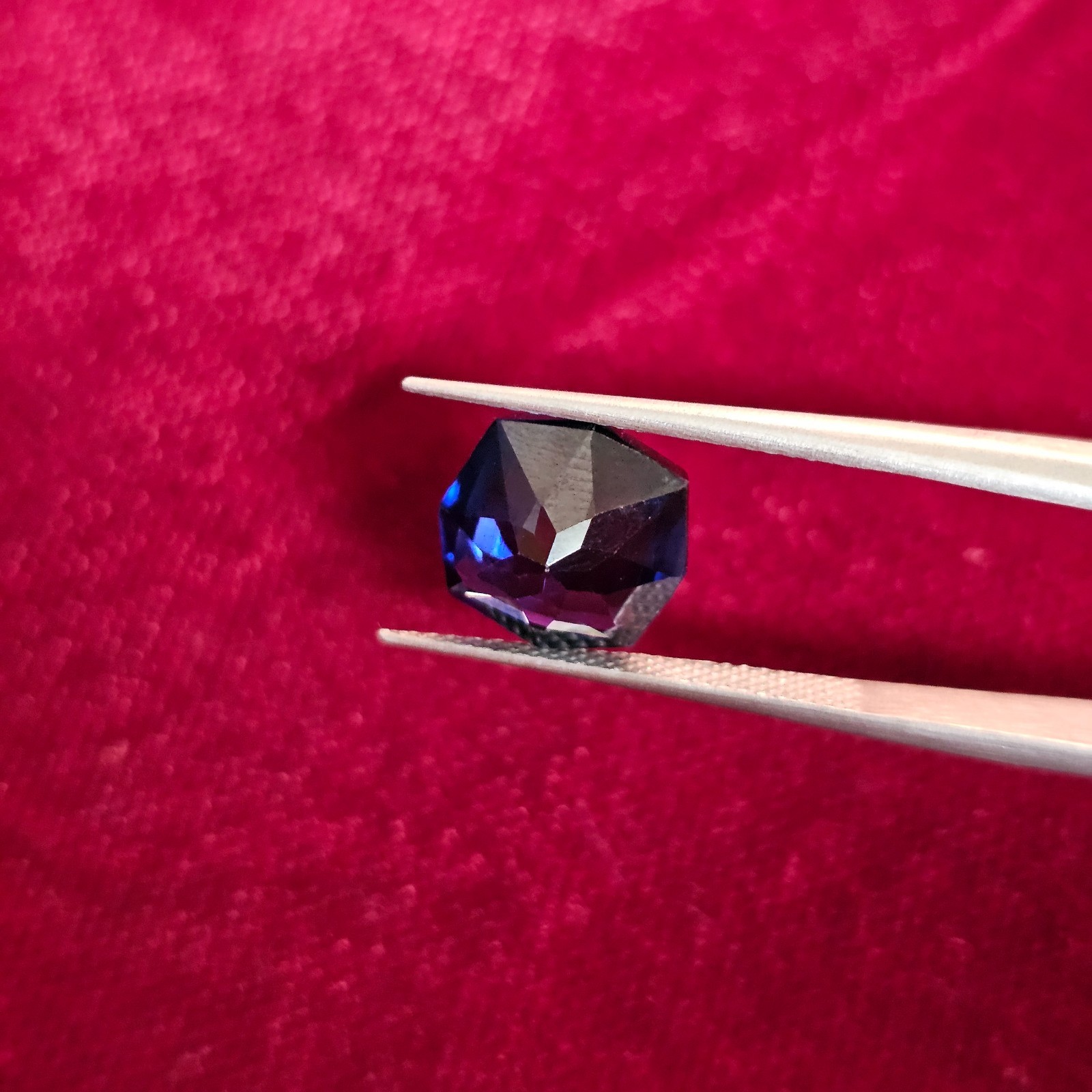 2 Pcs 6.50 Ct each Blue Sapphire Asscher Cut Lab Created Loose Gemstone 9x9mm