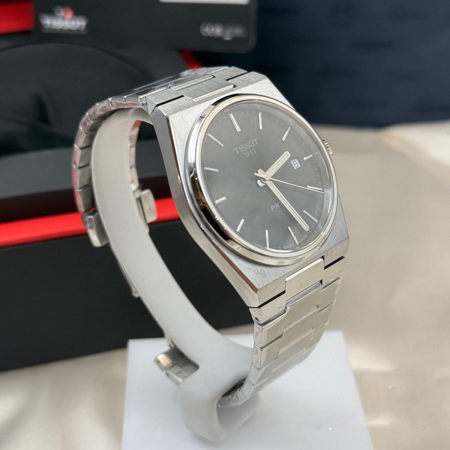 Tissot PRX/316L Quartz Black New Watch 40mm Men’s Steel Watch T137.410.11.051.00