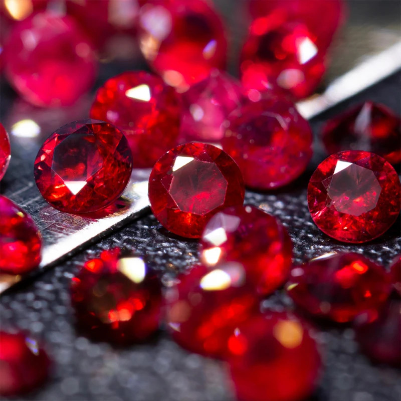 Pigeon Blood Red Lab Grown Ruby Loose Stones AGL Certificate for Jewelry Making