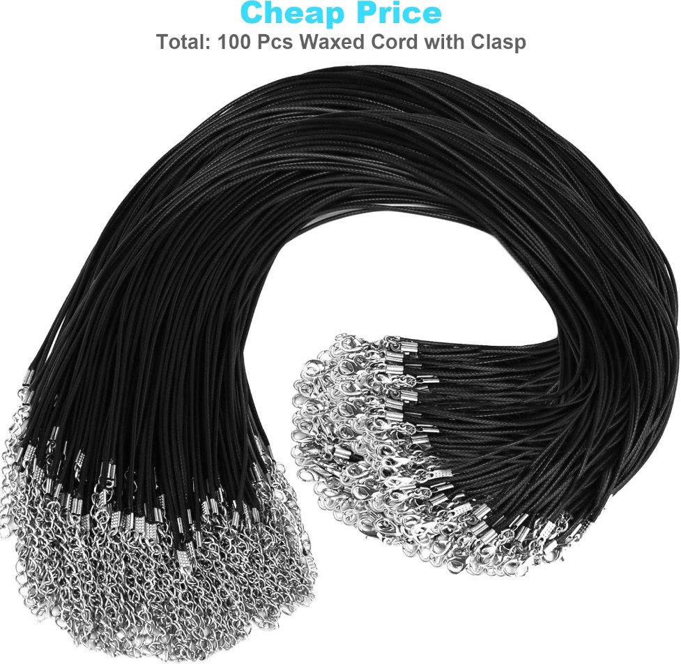100PCS 18” Leather String Charms Necklace Cords Wholesale Rope Bulk Lot Cords